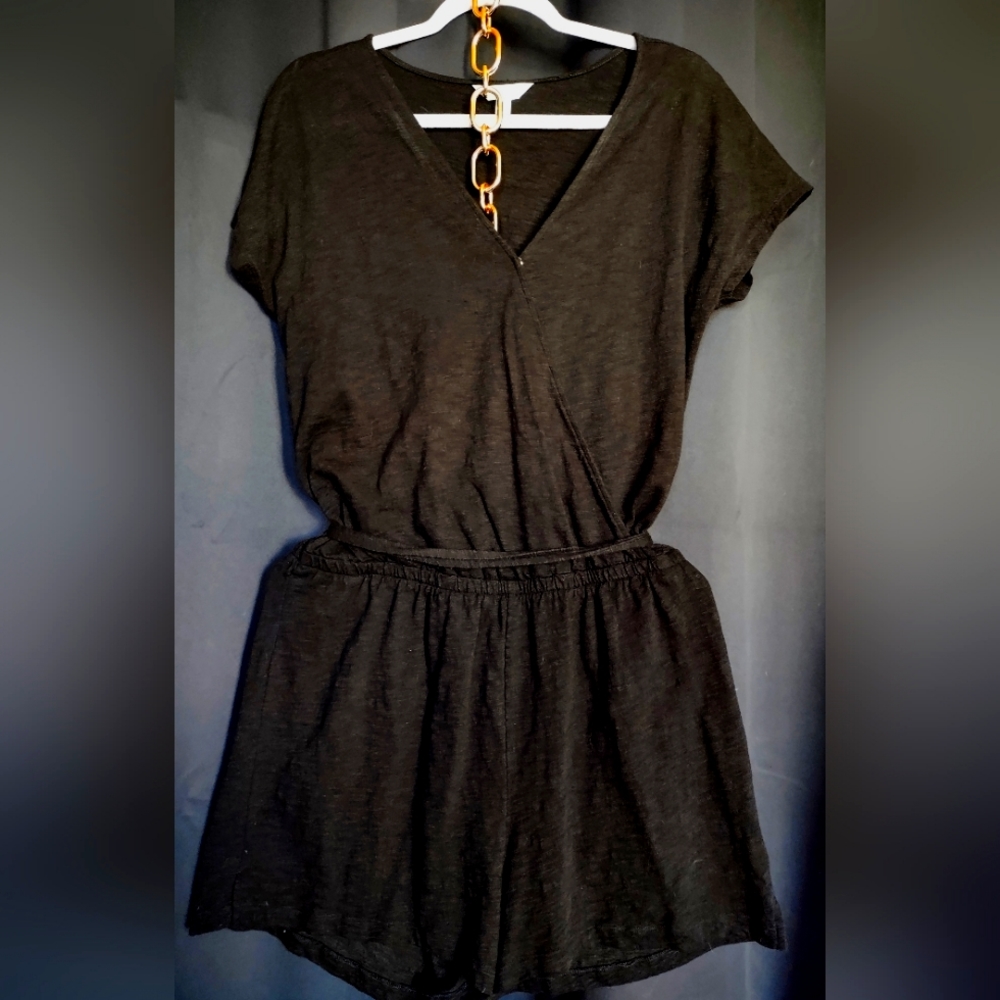 TIME & TRU soft knit black romper